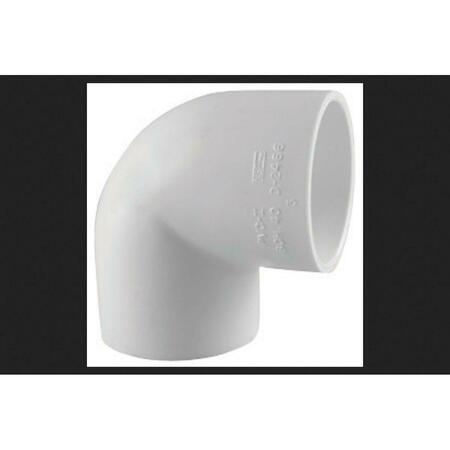 PINPOINT 2.5 in. PVC Pipe Elbow Schedule 40 - White PI150827